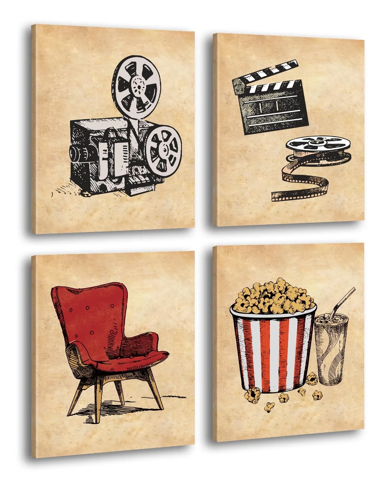 复古电影院装饰艺术展示经典电影文化